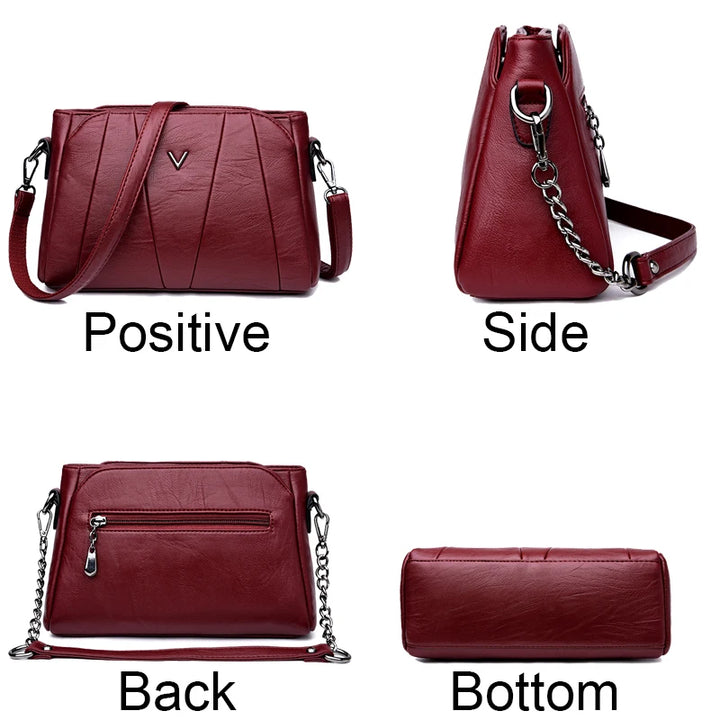 Famous Designer Crossbody Shoulder Bag High Quality Soft Leather Bags Ladies Vintage Handbags Sac A Main Casual Tote Bag Bolsos